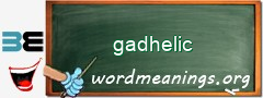 WordMeaning blackboard for gadhelic